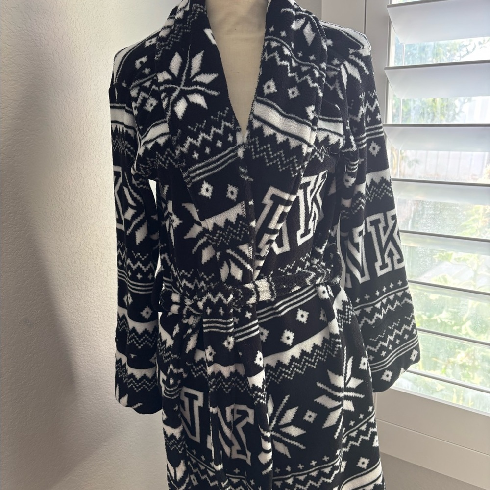 PINK fleece short robe